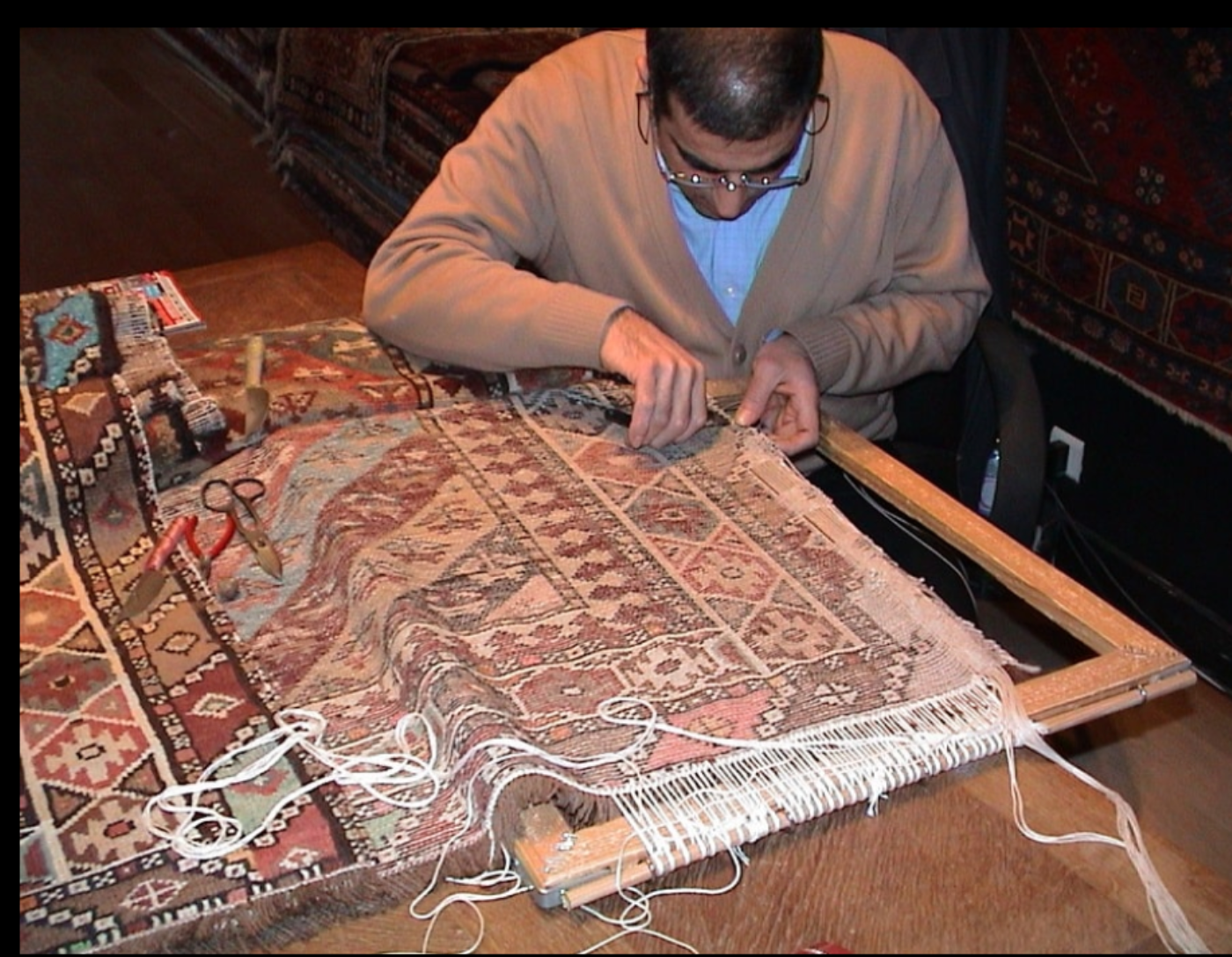 Antique rug restoration